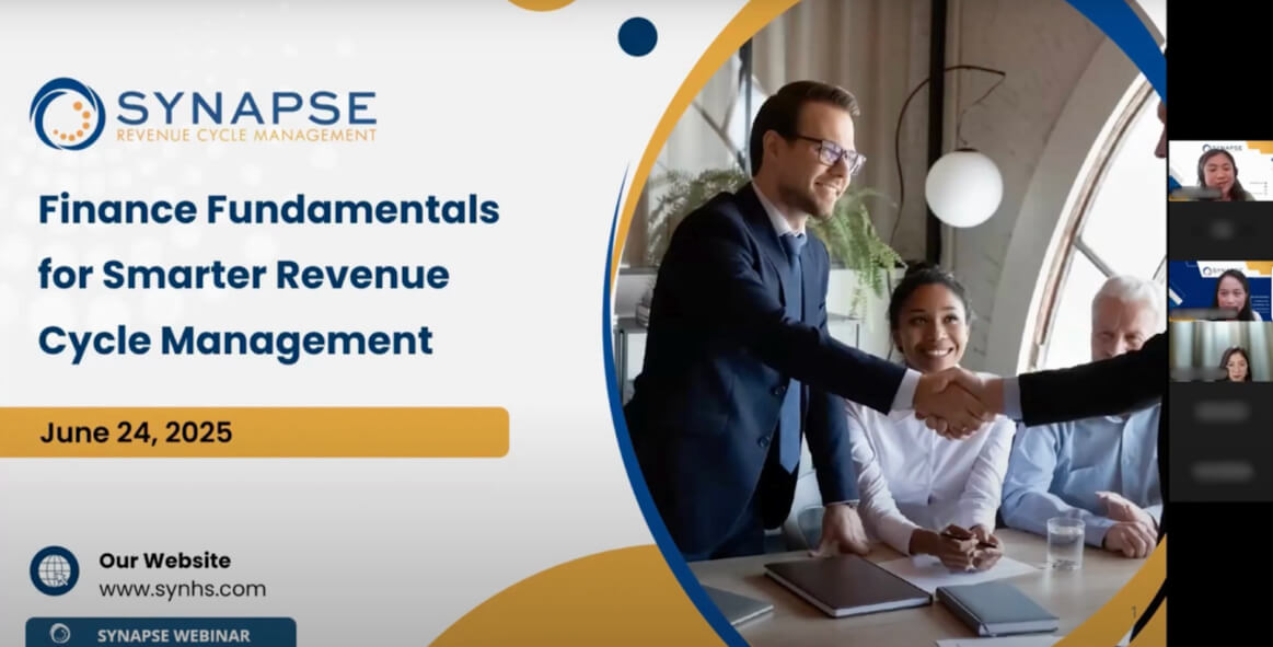 Sharpen Your Financial Edge With Synapse’s Webinar on Finance Fundamentals for Smarter RCM Sharpen Your Financial Edge With Synapse’s Webinar on Finance Fundamentals for Smarter RCM