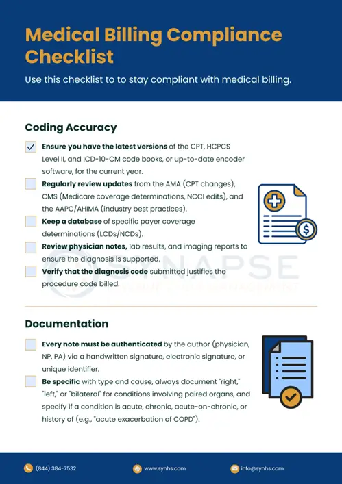 Medical Billing Compliance Checklist - 1